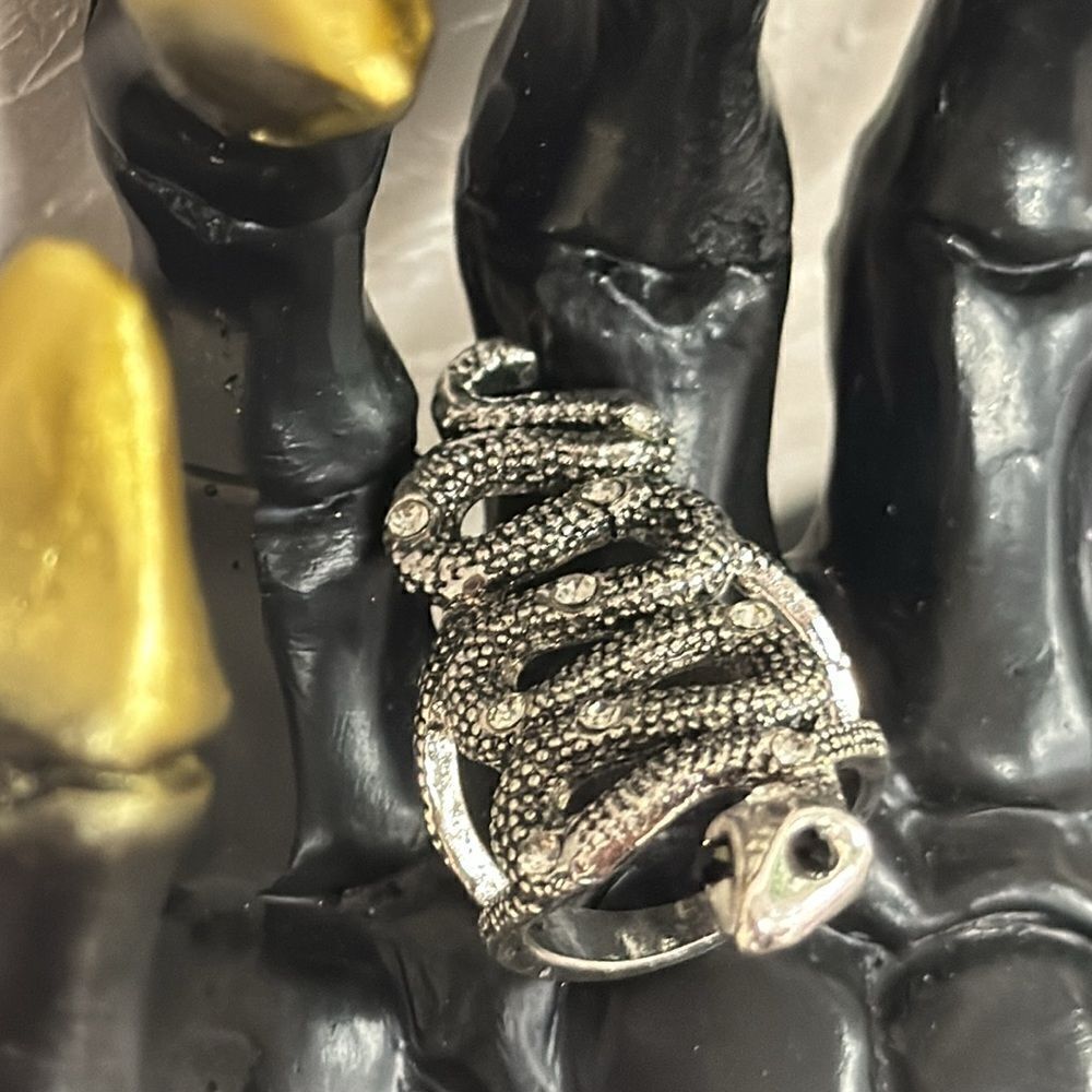 Silver snake ring